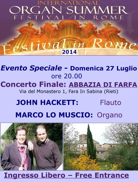 FARFA - International Organ Summer Festival in Rome: concerto finale
